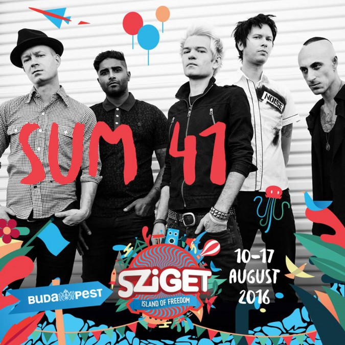 A 2016-os Sziget Fesztiválra érkezik a Sum 41!