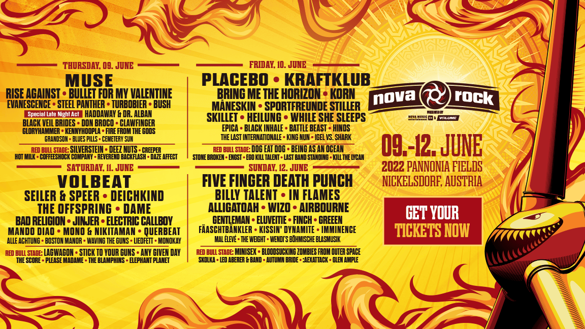 Megvan az idei Nova Rock teljes programja