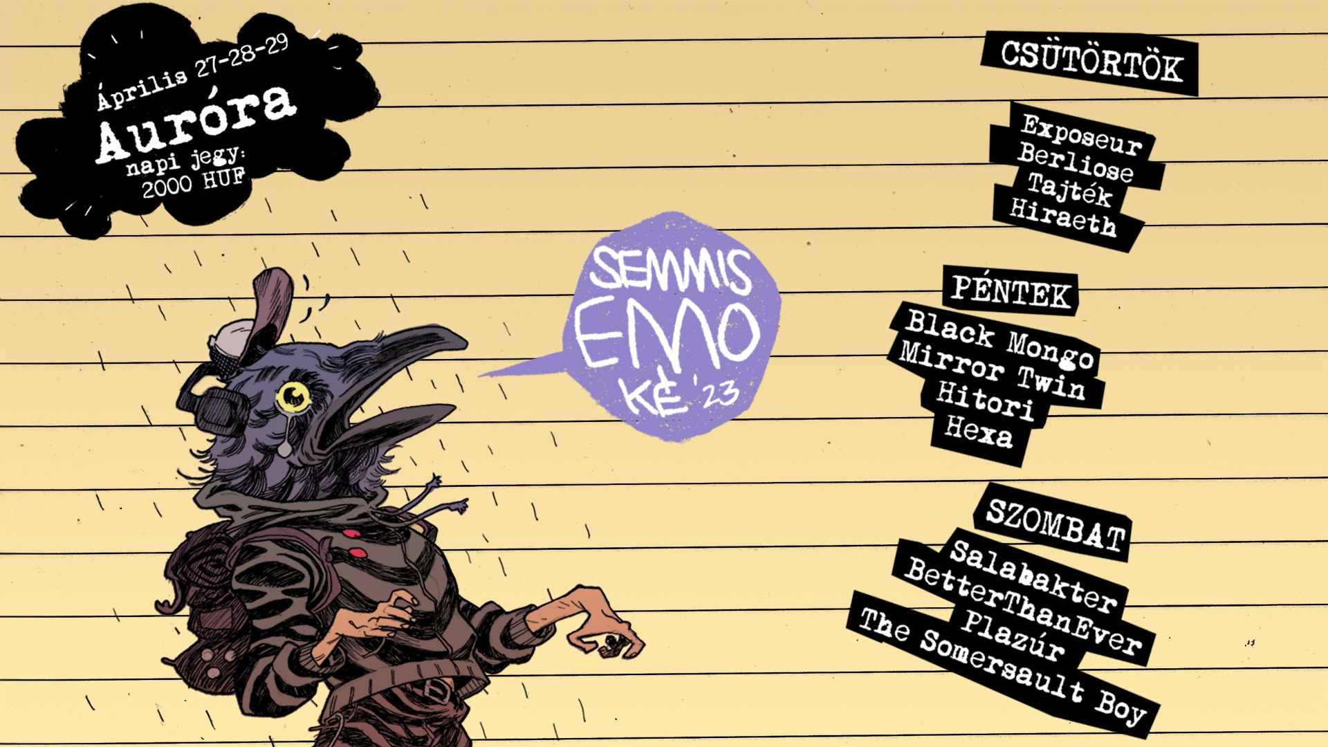 Másodszor is megrendezik a budapesti underground emofesztivált, a SemmisEMOkét