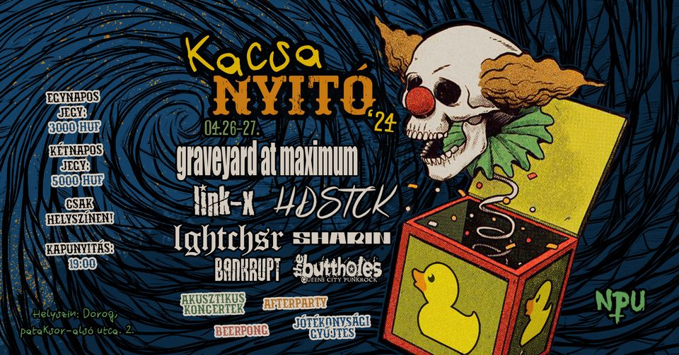 Feltámadó punklegendával és jótékonykodással nyit hétvégén a dorogi Kacsa